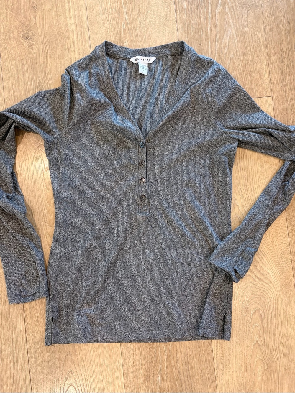 Athleta Uptempo V-Neck Henley Top NWOT